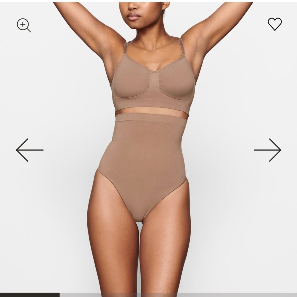 SKIMS Ribbed Tan Sleeveless Bodysuit